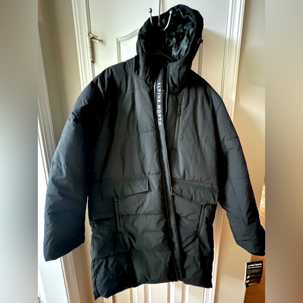 ALPINE NORTH Men’s Vegan Down Puffer Coat - Relaxed Fit - Size XXL - NWT